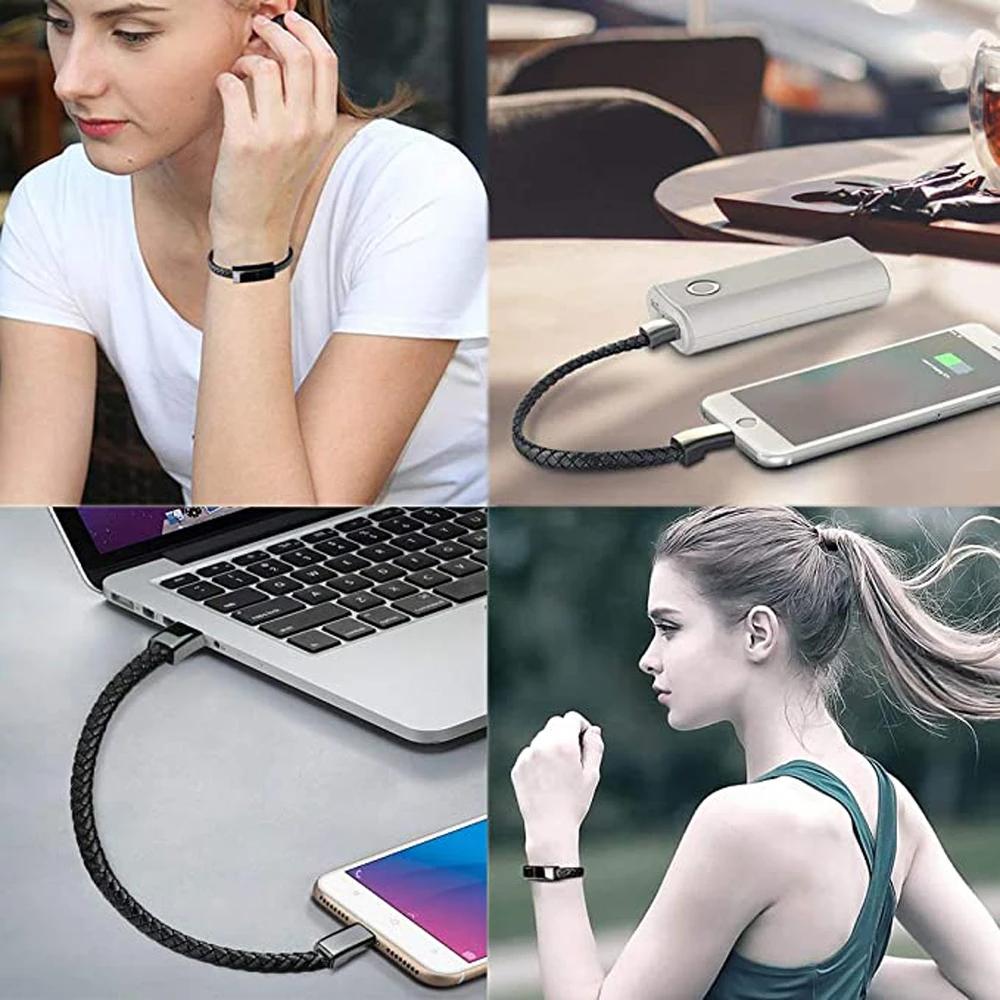 5A Bracelet USB Fast Charging Cable Data Charging Cord USB C Cable for iPhone 14 13 12 11 Samsung HUAWEI Xiaomi POCO Micro Cable Bracelet Accessories