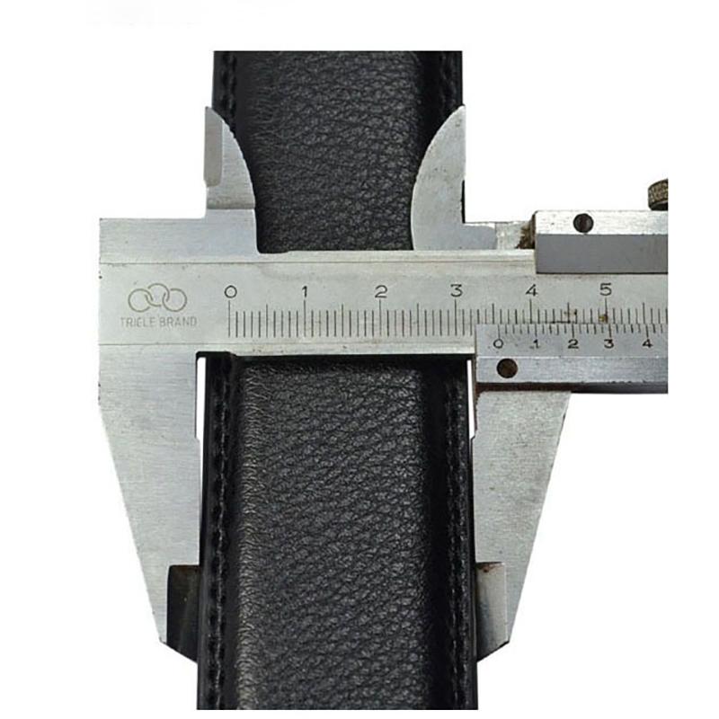 Men's PU Leather Ratchet Belt, Cool and Handsome Style, Adjustable Automatic Square Alloy Buckle Panel for Casual Business Wear