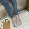 Fashion Aphixta Luxury Crystals Flats Women Slip On Red Pink Khaki Women Sexy Platform Casual Women Shoes Flats Female Rhinestone Loafer