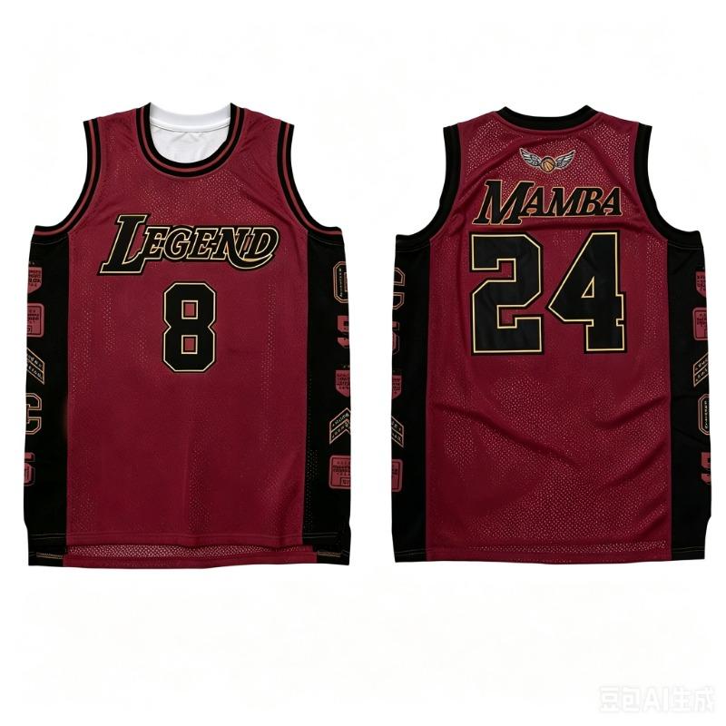 New Basketball Jersey No.8&24 Summer Men's Sleeveless T-shirt Breathable Men's T-shirt and Tank Tops Quick-dry Clothes for Man
