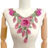 24cm X 34cm Rose Flower Patch 3D Flower Floral Patches Lace Collar Applique  Wedding Decoration DIY