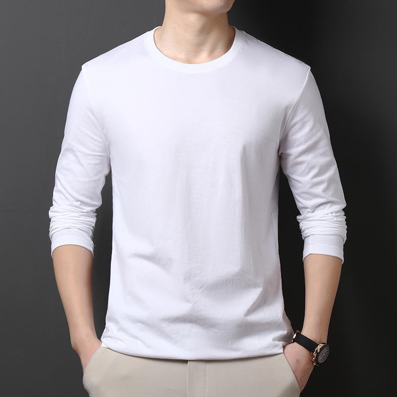 

Men s 2025 Spring Trend Long Sleeve Crew Neck Shirt - Simple, Versatile, and Lightweight M