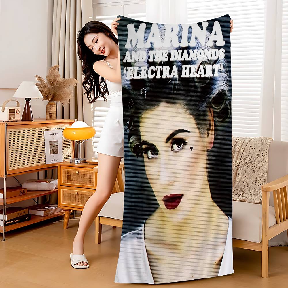 

Marina And The Diamonds Music Album Anime Beach Swimming Towel Soft Absorbent Washcloth Children s Gifts For Kids Travel W30*H60(CM)