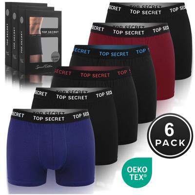 6 peças. Boxers - Masculino - Qualidade, Algodão, Conforto, Respirável - Cuecas - Roupa íntima masculina durável