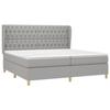 3128789 vidaXL Lit à sommier tapissier avec matelas Gris clair 200x200cm Tissu