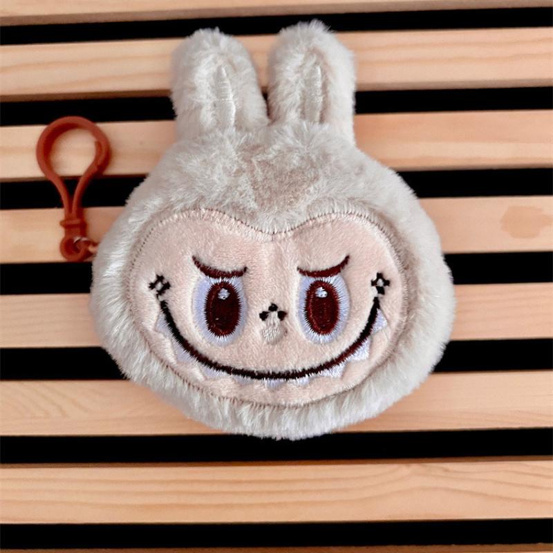 Creative New Labubu Bunny Plush Coin Purse Portable Round Earphone Bag Cute Cartoon Girly Heart