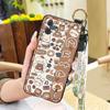 Back Cover Protective Phone Case For Cubot Note21 Cartoon Dirt-resistant Lanyard Anti-knock Wristband Ring Kickstand