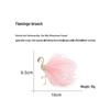 Elegant Flamingo Feather Brooch – Luxurious Animal Pin, Fairy-Inspired, Trendy, and Distinctive Style