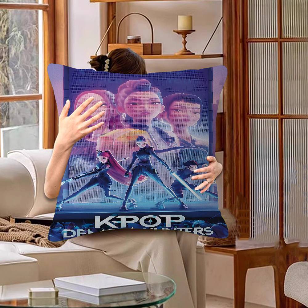 Movie Anime Kpop Style D-Demon H-Hunters Cushion Cover Pillowcase Upholstery Sofa Throw Pillow Home Decor Pillowcas