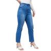 Women's Mid-Rise Stretch Jeans Fashion Straight Leg Denim Pants With Pockets