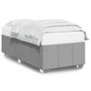 Bed Frame Without Mattress Light Grey 100x200 Cm Fabric