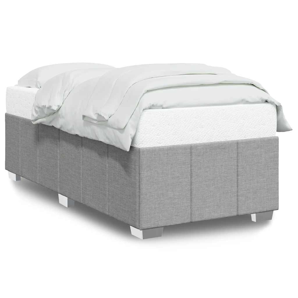 Bed Frame Without Mattress Light Grey 100x200 Cm Fabric