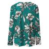 Women's Fashion Casual Long Sleeve Floral Print Round Neck Pullover Top Blouse