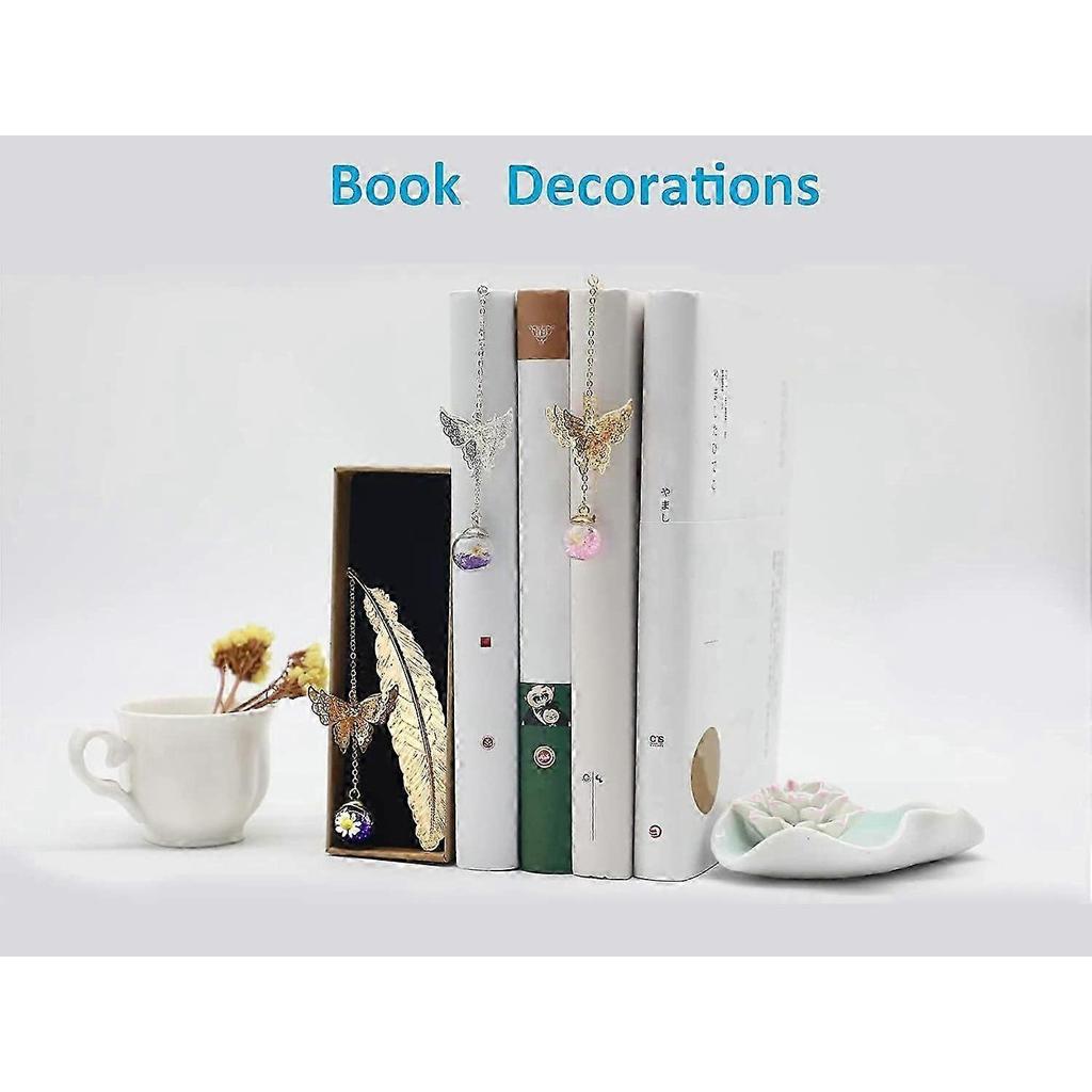 Vintage Metal Feather Bookmark Birthday Gift Teacher Lady Butterfly Bookmark Mother's Day Christmas