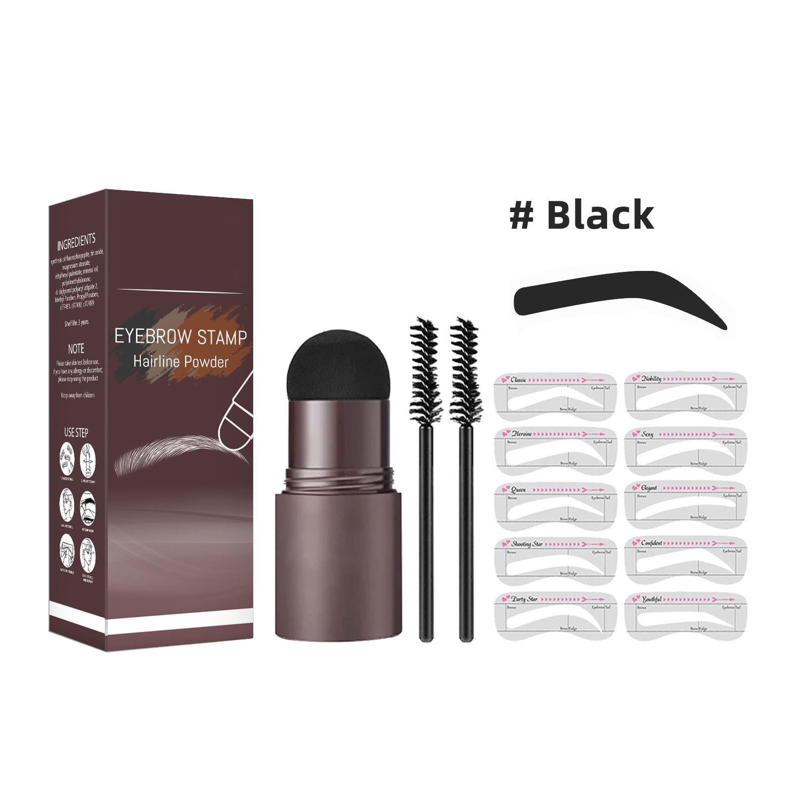 

Набор водостойких карточек для бровей, набор пудры для бровей, трафареты для бровей для женщин, карточка для бровей с 10 трафаретами и 1 пудрой для бровей One Size чёрный