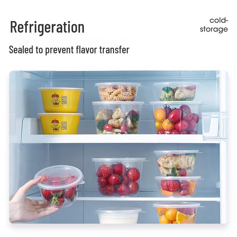 Meiliya Einweg Runde Zellstoff-Lebensmittelbehälter mit Deckeln