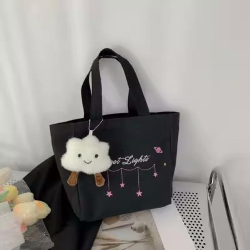 Japanese Harajuku handbag new canvas bag Korean version cute shoulder bag large capacity letter printed bag