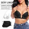 Sexy Push Up Evening Dress Bra, U-shaped Molded Cup Invisible Lingerie for Women BCD Cups