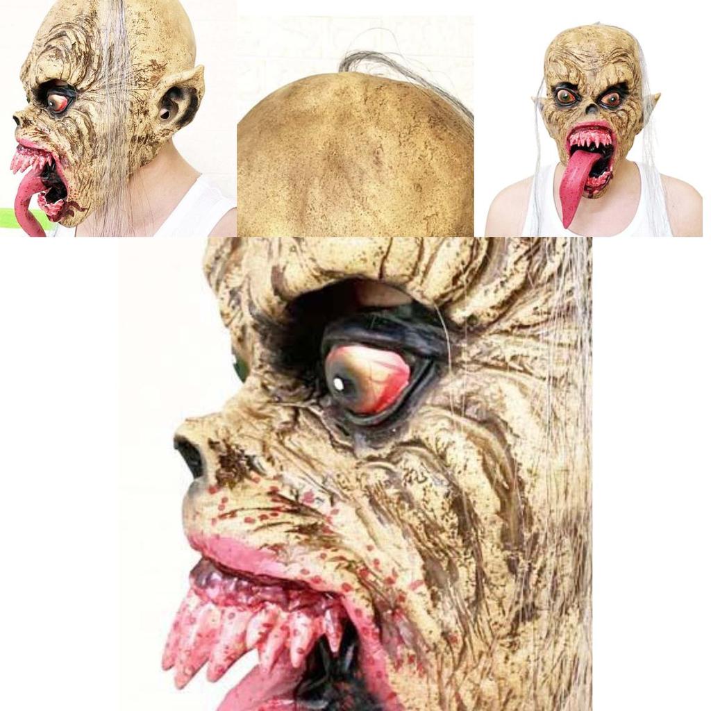 Halloween Mask Blood Ancestor Rubber Handmade Costume Prop