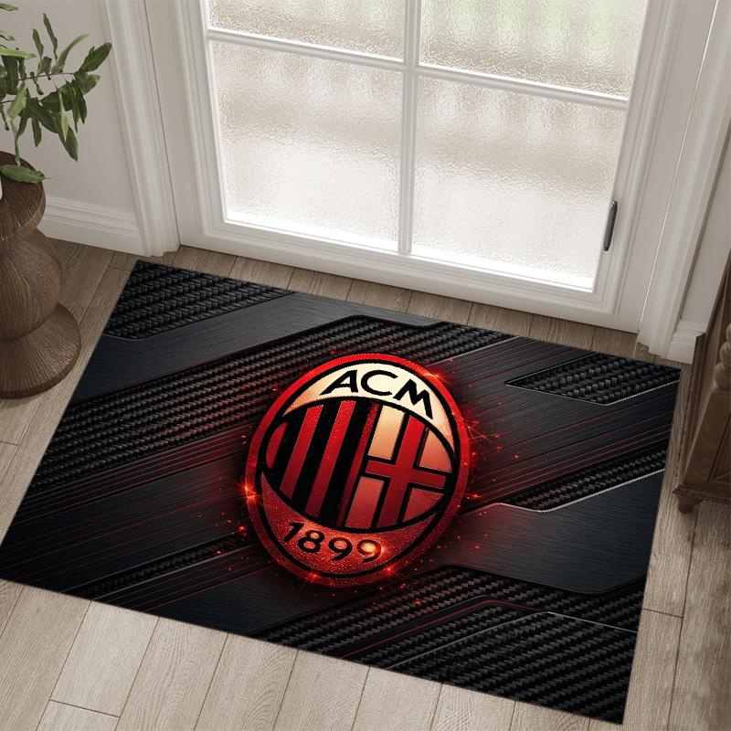 AC Milan Design Crystal Velvet Carpet Cozy Non?Slip Printed Rug For Bedroom Living Room Entrance