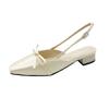 Gentle fairy Mary Jane shoes 2025 French temperament socialite bow square head light mouth empty evening sandals