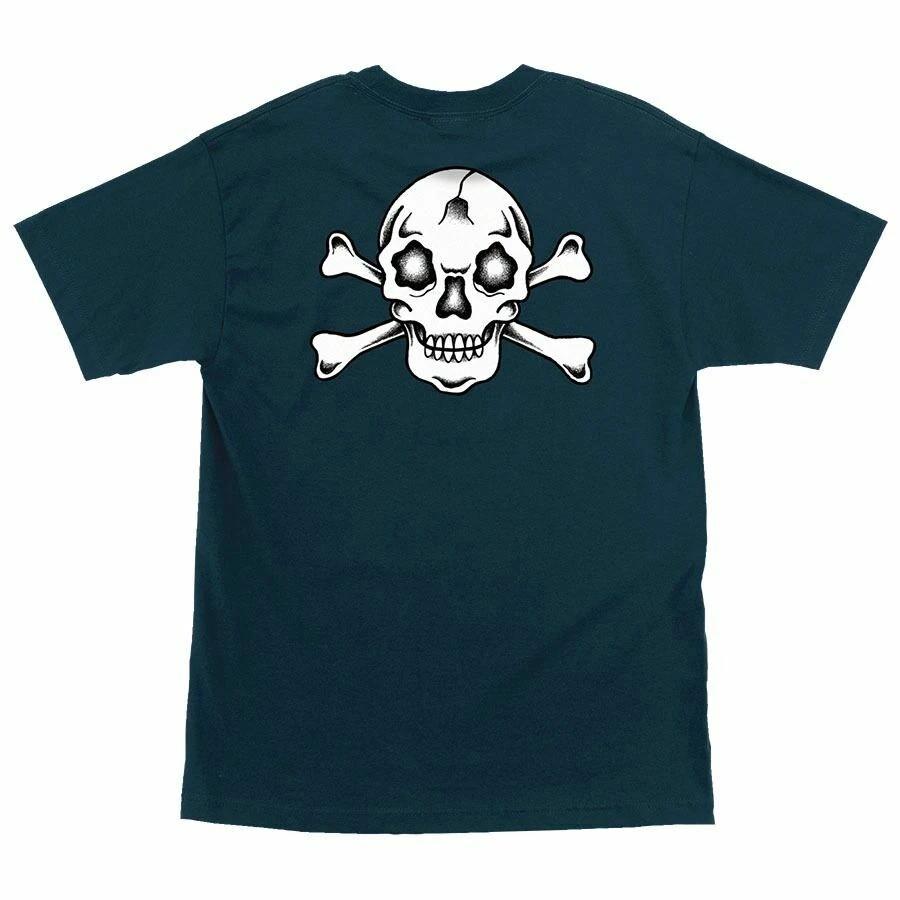 Santa Cruz Eric Dressen CROSSBONES Skateboard T Shirt HARBOR BLUE L