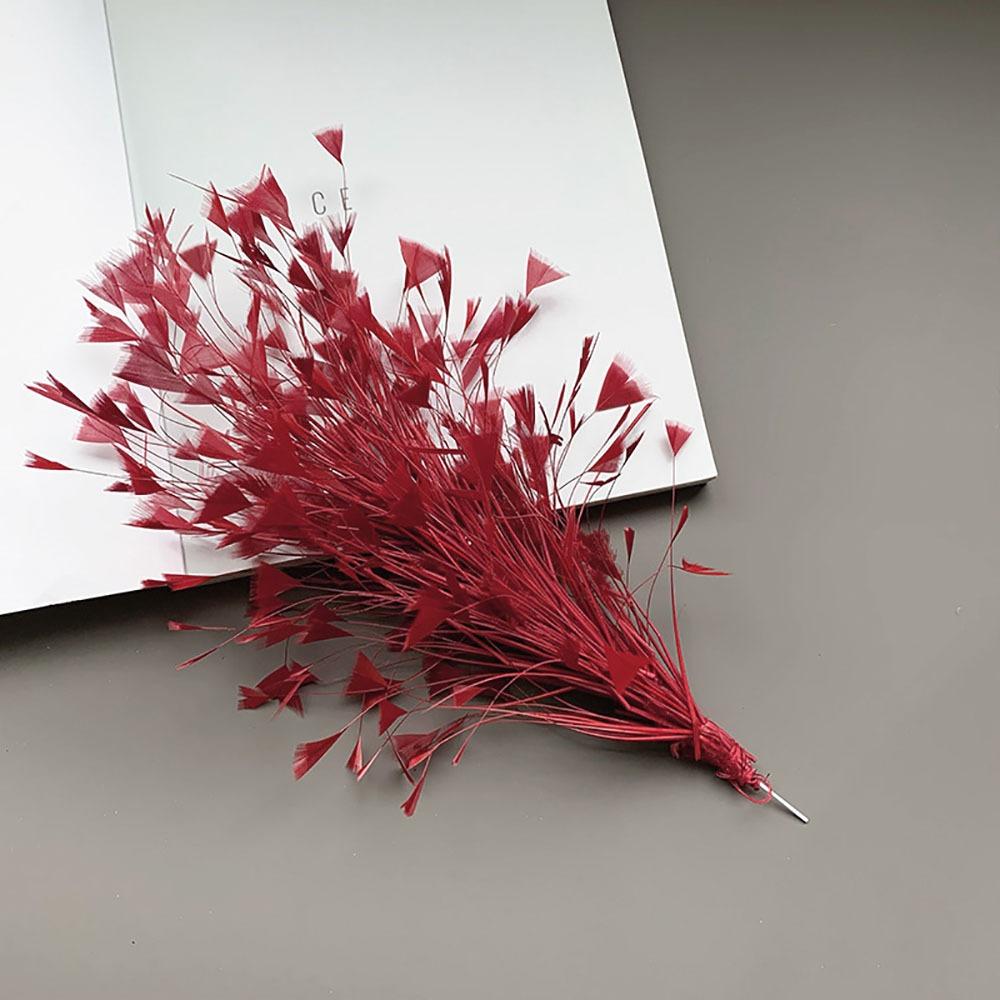DIY Multicolor Turkey Feathers Free Bendable Triangle Tipped Feather Headpieces 25-30CM Feather Flower DIY Jewelry