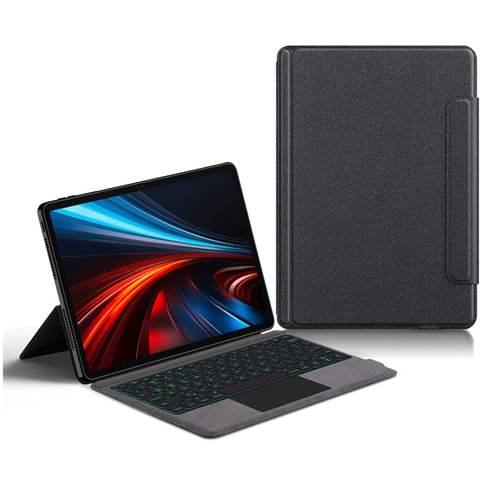 

For Honor Pad GT Leather Case+Touchpad Bluetooth-Compatible Keyboard with Backlit A