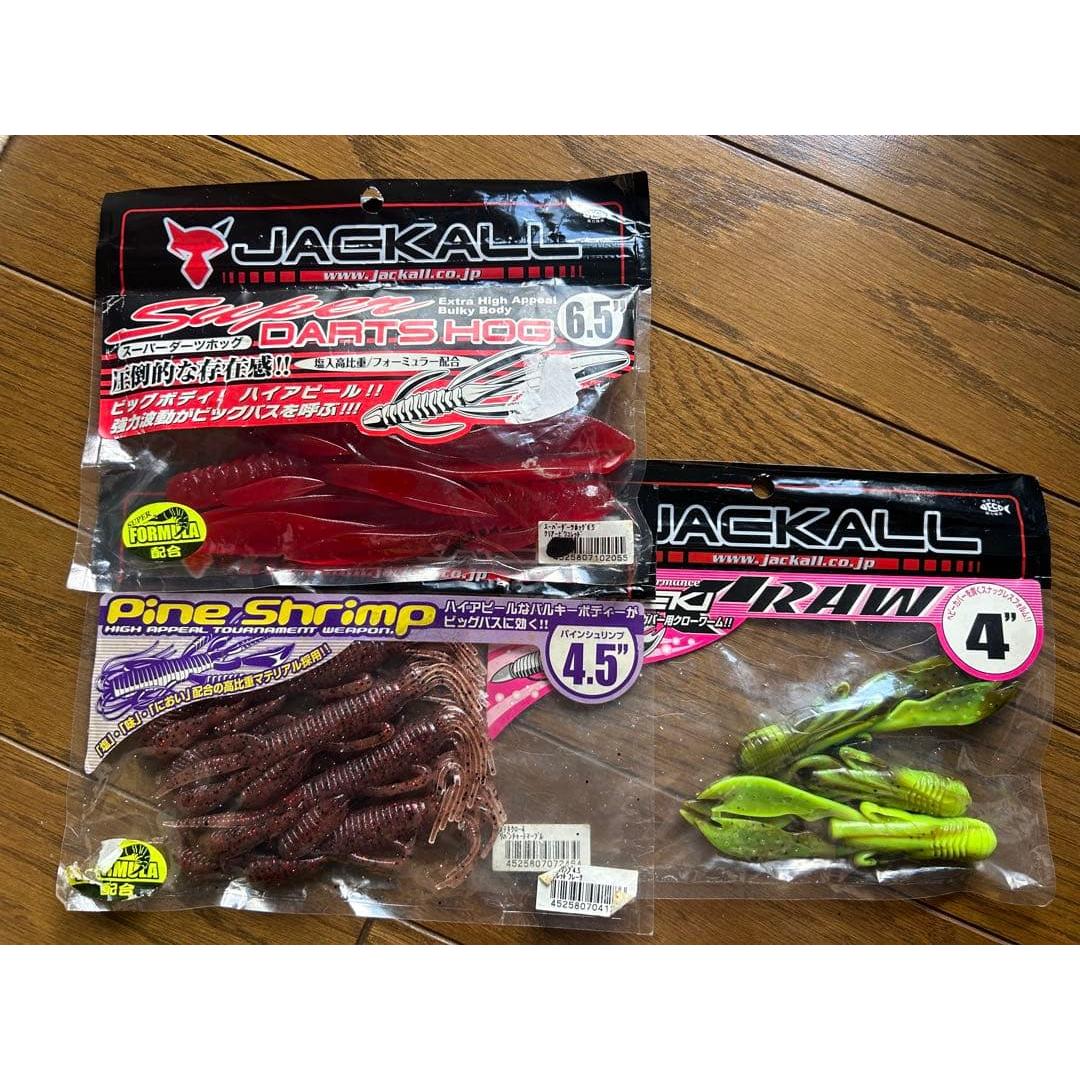 Used JACKALL Out of print worm 3 piece set used item