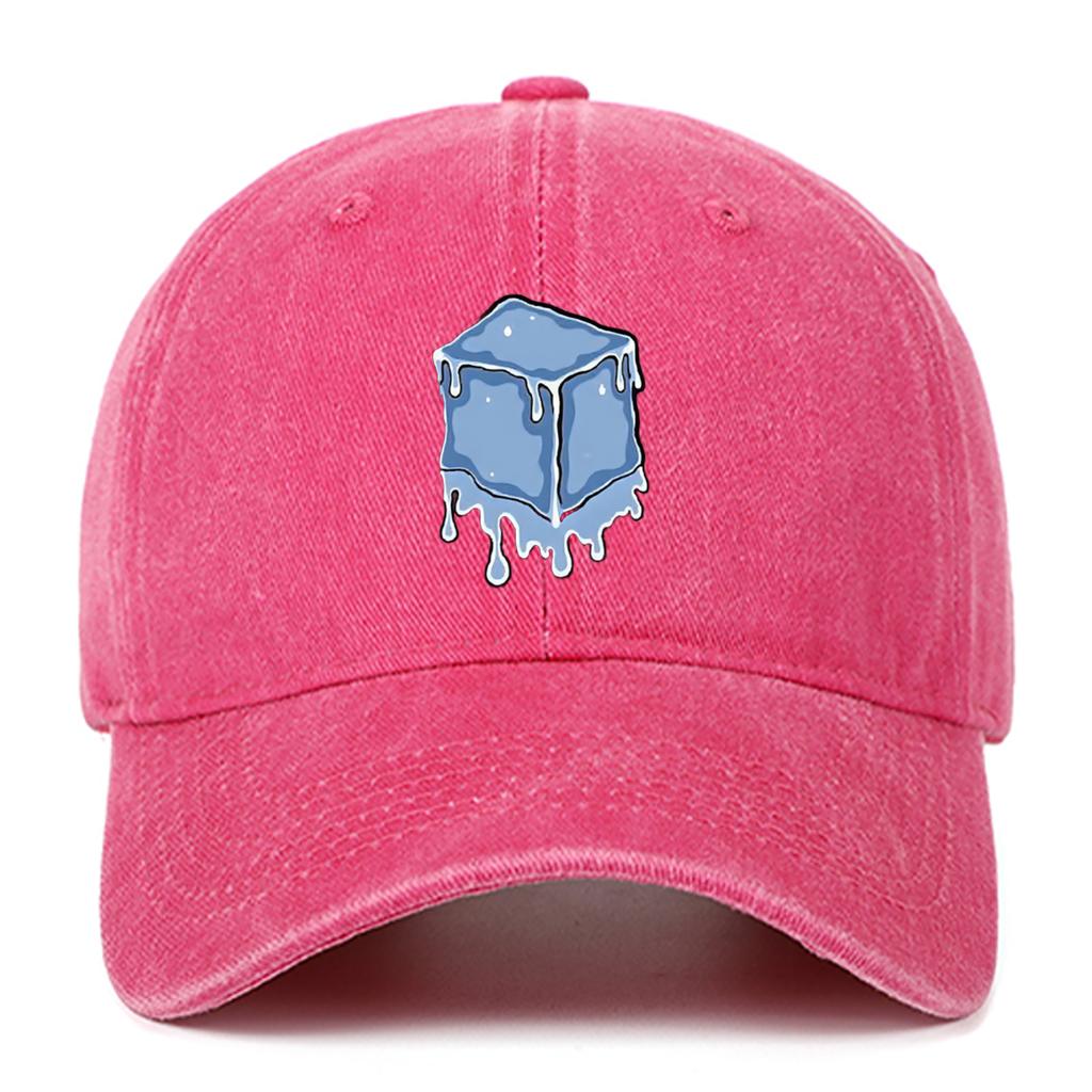 Suitable for daily wear in all seasons, baseball caps for men and women, ice block printed street casual hats adjustable