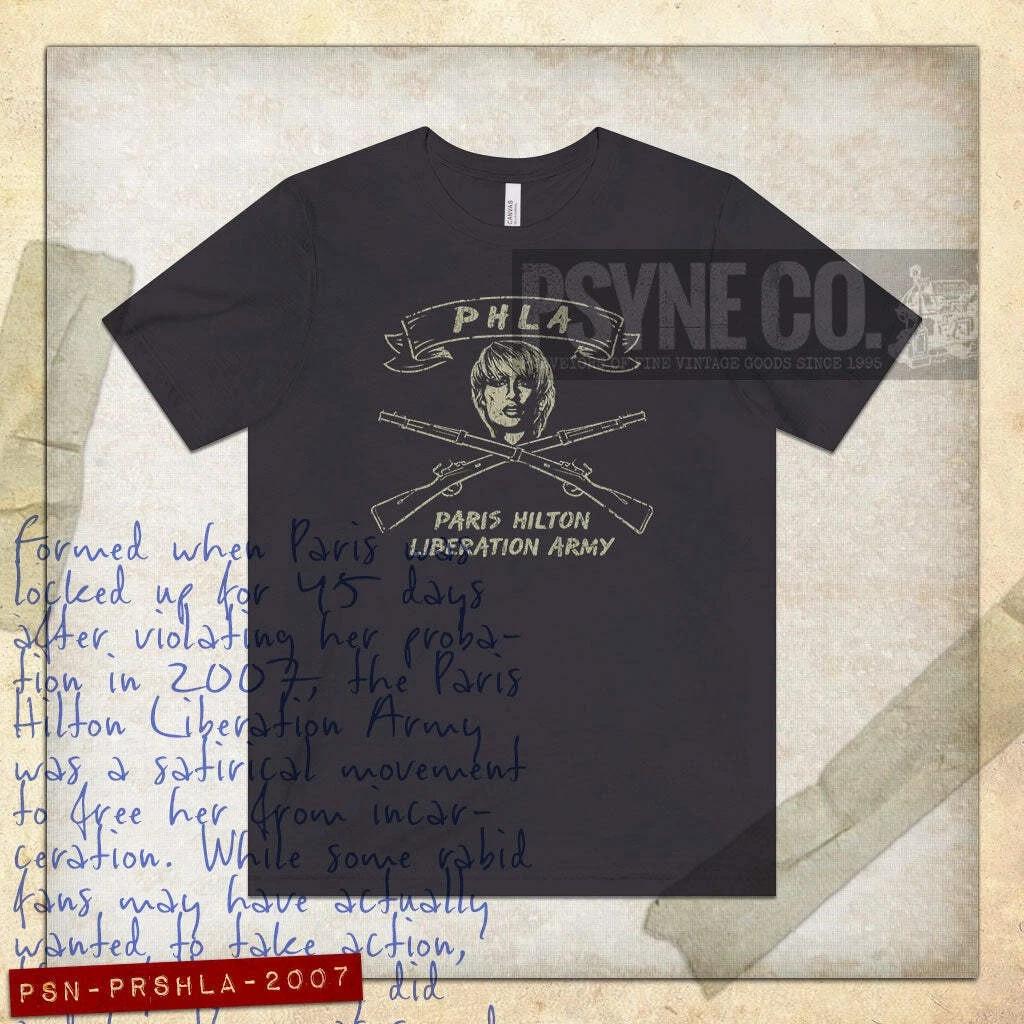 Paris Hilton Liberation Army 2007 Vintage Men s T shirt 4XL