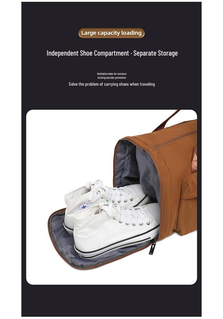 New Lightweight Multi-functional Travel Bag: Large-Capacity, Wear-Resistant, Foldable Gym/Business Shoulder & Handheld Bag.
