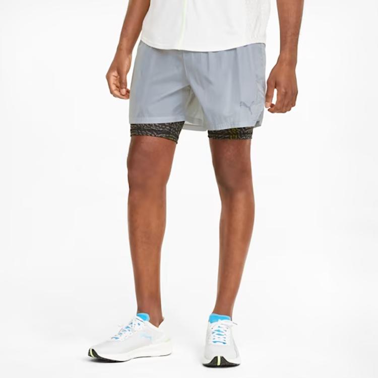 Puma Solid Color Elastic Casual Shorts Men Shorts Cyan 521481-19