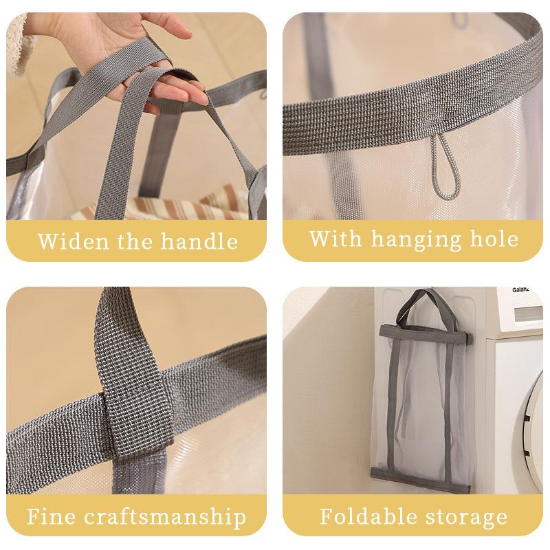 1/2 PCS Dirty Clothes Basket - Large Capacity, Foldable Clothes Storage Basket, Toy Bucket, Wall-mounted Bathroom Laundry Basket