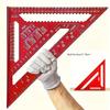 Precision aluminum square - red triangular woodworking ruler, home decoration and design projects