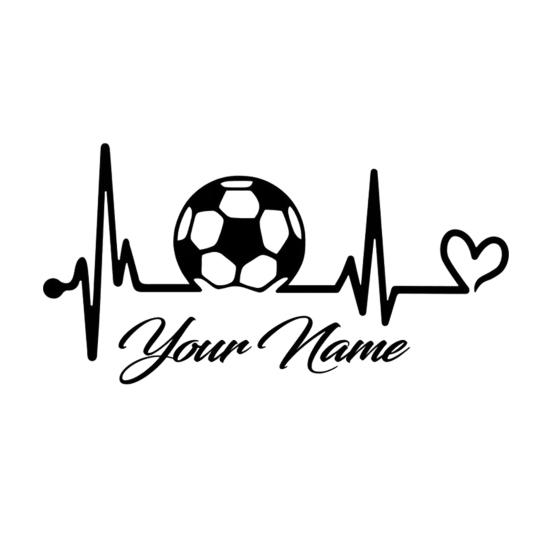

Heartbeat Soccer Ball Car Sticker for Vehicle Sporty Vinyl Decal for Motorcycle Waterproof Scratch Cover for Bumper чёрный