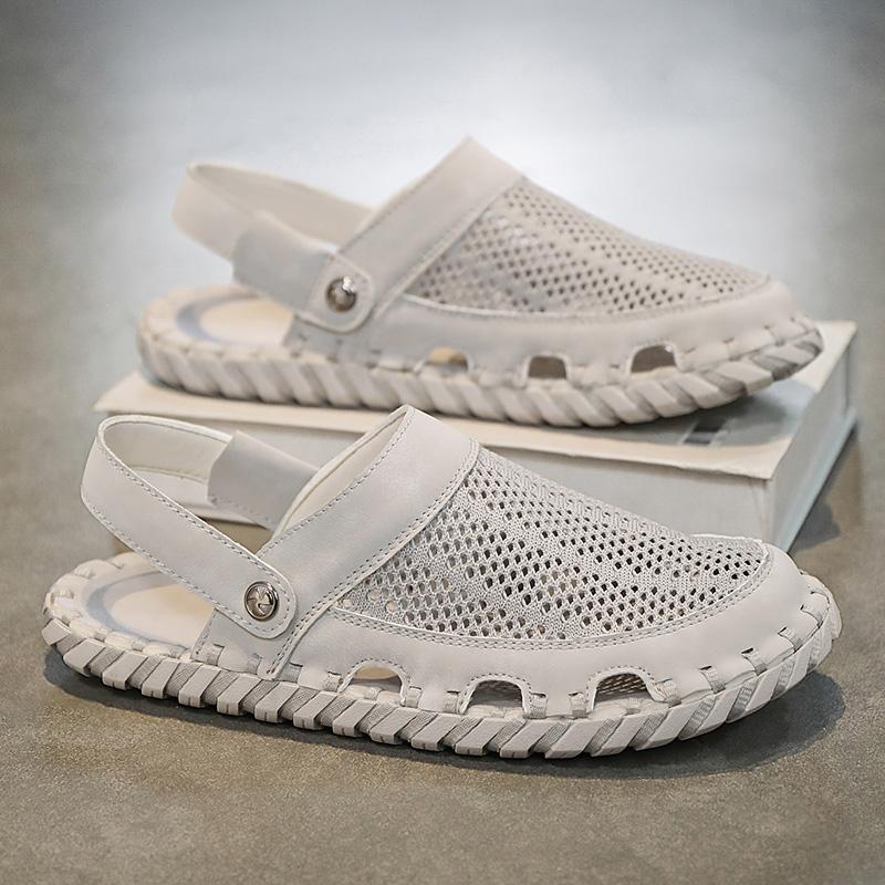 Outdoor Men Leather Sandals for Men Beach Shoes Roman Mens Shoes