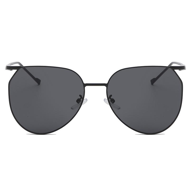 New ins style Internet celebrity street shot sunglasses men and women trendy personality metal sunglasses oval glasses s