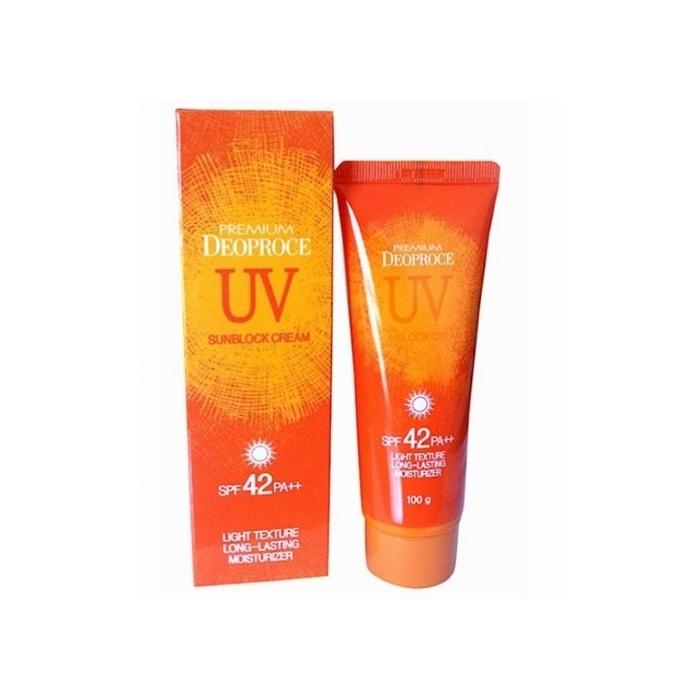 

Солнцезащитный крем для лица DEOPROCE PREMIUM UV SUNBLOCK CREAM SPF42 PA++ 100г