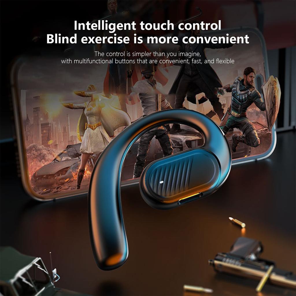 Słuchawki douszne Clip On True Wireless 5.4 BT Ear Clip Earbuds Słuchawki z przewodnictwem kostnym Odporne na pot HiFi Stereo Call Sports Zaczepy na uszy