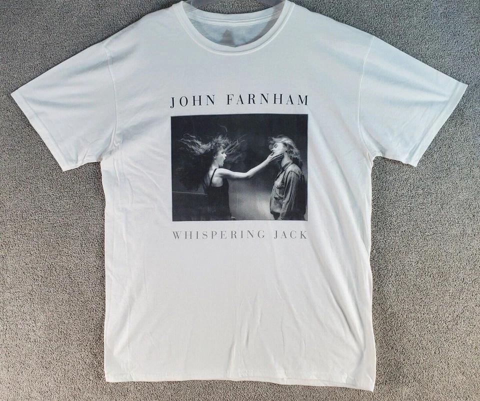 JOHN FARNHAM Whispering Jack Concert 2011 Shirt White Unisex S-2345XL E1344 4XL