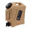 Water Container 12L Large Capacity Drinking Water Storage Bucket with Valve for Camping Khaki