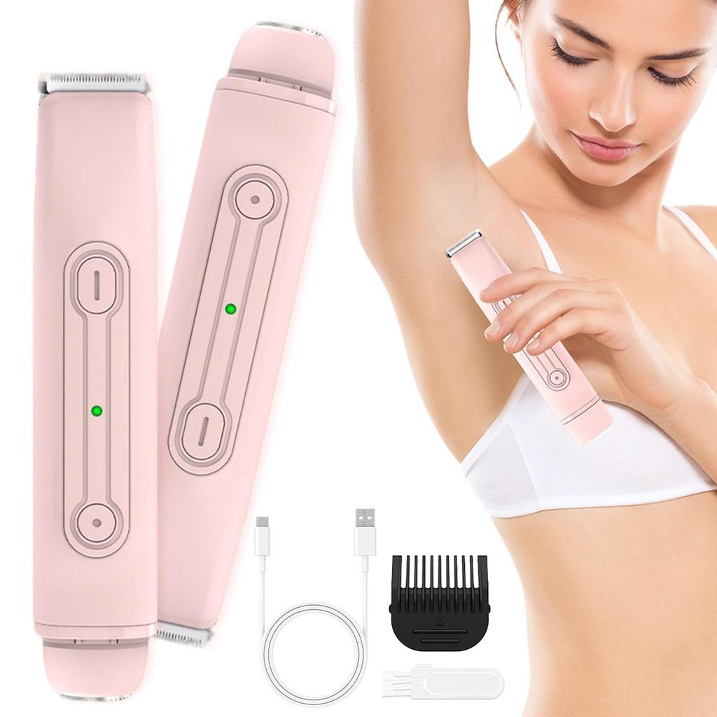 Bikini For Women, 2 In 1 Head Electric Shaver For Women, Cordless Body Hair & Facial Hair Remover For Bikini Underarm Leg Arm, Wet &