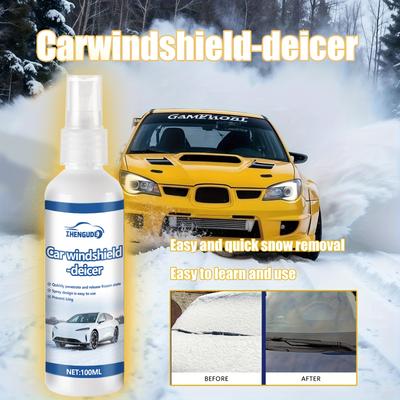 Car Glass Snow Melting Agent Winter Windshield Window Household Glass Defrosting and Snow Melting Spray Quickly Defrost, Melt Snow and Ice Protect Y