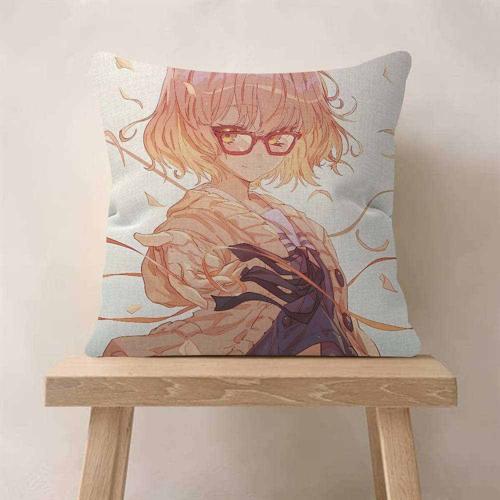 Japanese Anime Beyond The Boundary Cushion Cover Pillow Cover Decor Pillowcase Printed Cushion Case For Couch