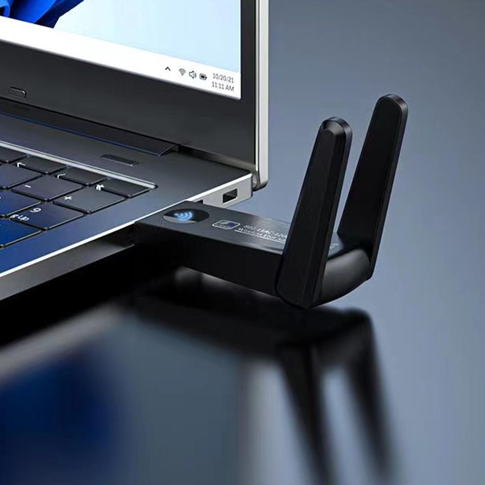 1200Mbps USB 3.0 Wireless Network Card Dual Band 2.4G 5Ghz WiFi Dongle Dual Antenna Lan Ethernet Adapter for Desktop Laptop