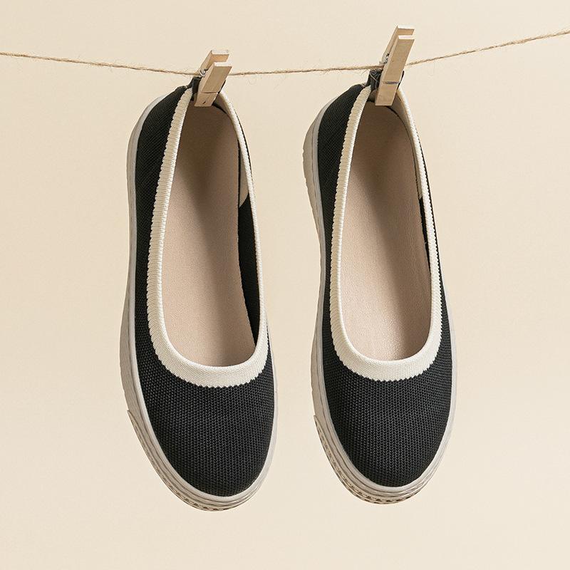 NYE Damesko Fritidssko Ensfarget Alle Aldre Slip On Fritidssko Komfortable Dame Mote Plattform Loafers Casual Sommersko
