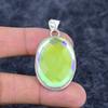 Mystic Glass Gemstone Handmade 925 Sterling Silver Jewelry Pendant 1.89" M-3250