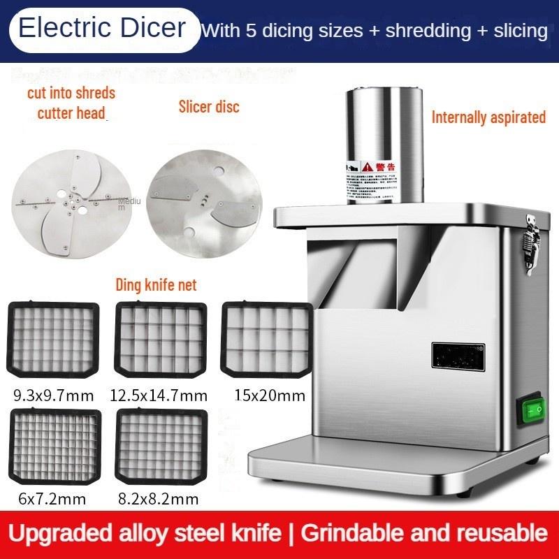 250W Portable Kitchen Onion Chopper Electric Diced And Sliced Machine Multifunction Potatoes Carrots Dicing Salad Maker