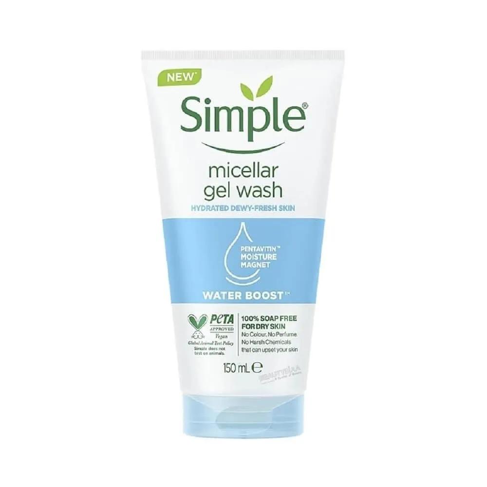 Simple Water Boost Micellar Gel Facial Wash 150ml (5 oz) 1 Bottle